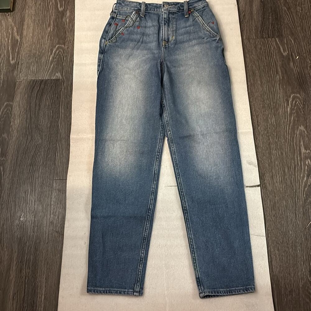 Hollister Vintage Floral Embroidered Front Ultra High Rise Stretch Jean 1/25